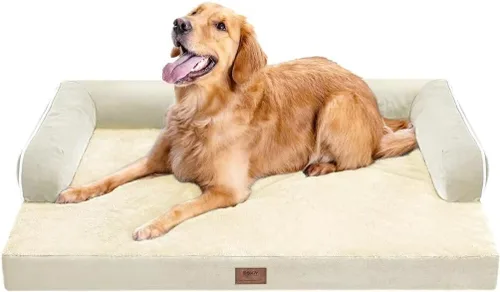 Vista 121 de Cama ortopédica extra grande para perros impermeable: cama de espuma viscoelástica para perros XL y extra grandes, sofá sofá, lavable con funda