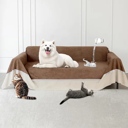 Vista 21 de Protector de muebles contra arañazos para gatos, antideslizante, impermeable, para mantener alejados a los gatos, protectores de sofá aptos