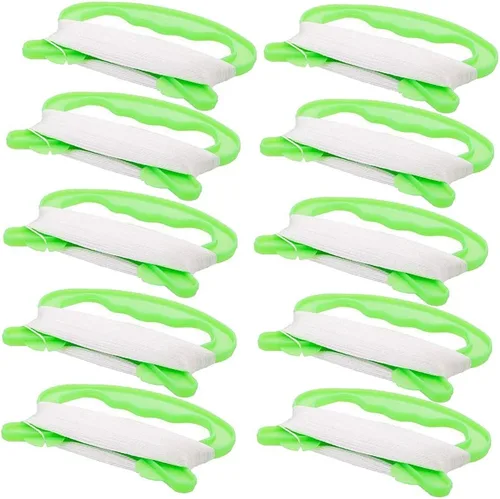 Paquete de 10 mini carrete pequeño enrollador de cometas verde con cuerda de 98.4 ft para principiantes Fly Tiny Kites