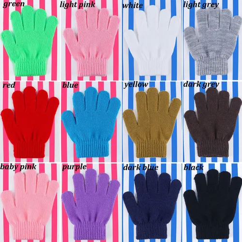 Vista 3 de Cooraby - 12 pares de guantes de invierno para niños, elásticos y cálidos, para niños o niñas