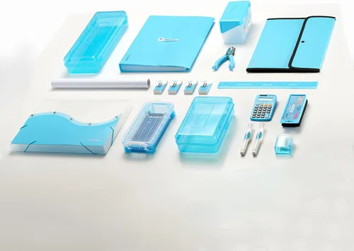 Vista 7 de Enday Portatarjetas de índice, color azul, funda organizadora de tarjetas flash de 3 x 5, archivo de tarjetas de índice con tapa abatible, receta