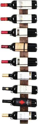 Vista 10 de J JACKCUBE DESIGN MK823B - Organizador de pared para 12 botellas, soporte de acero resistente para almacenamiento de licor de vino y champán