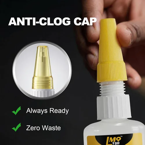 Vista 3 de Superpegamento líquido para madera, adhesivo de cianoacrilato instantáneo transparente para manualidades de madera, reparación de carpintería