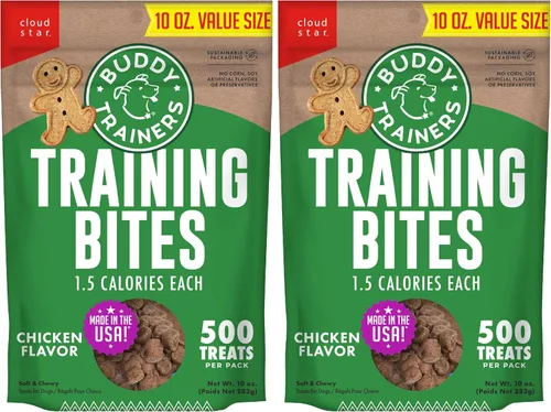 Vista 14 de Buddy Biscuits Bocadillos de entrenamiento para entrenadores, golosinas suaves y masticables para perros, sabor a carne de res, bolsa de 10 onzas