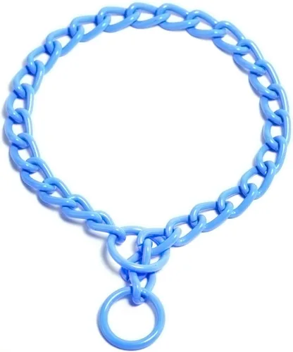 Vista 7 de Platinum Pets Collar de entrenamiento de cadena revestida, 16 pulgadas por 2-1/0.079 in, cromo negro