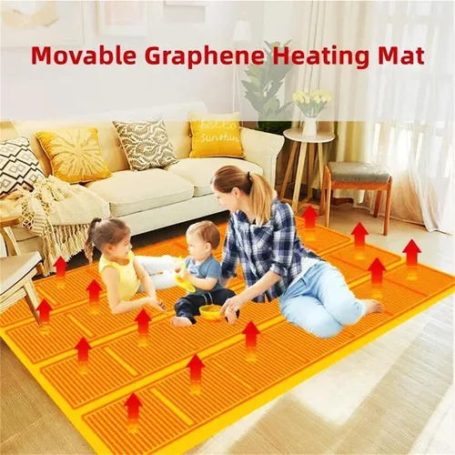 Vista 8 de Graphene Electric Heated Rug, Indoor Space Heater Soft Plush Carpet with Thermostat and Timer,Floor Heating Mat,Heated Foot Warmer,for Living Room