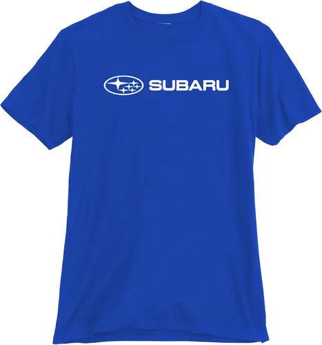 Subaru Camiseta básica azul oficial genuina Impreza Sti WRX Ascent Legacy Outback Forester BRZ Crosstrek NEW OEM Racing (pequeño)