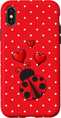 Vista 5 de Ladybug - Carcasa para iPhone 17, diseño de lunares rojos y blancos