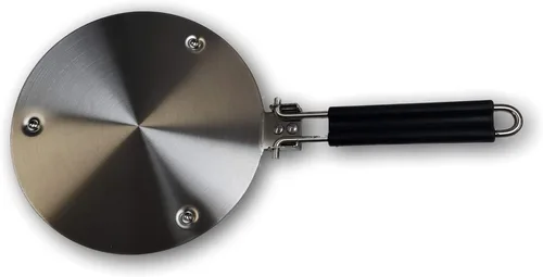 Vista 3 de Disco adaptador de inducción de 11 pulgadas Difusor de calor de acero inoxidable, placa de calor de gas y vidrio Estufa eléctrica Difusor
