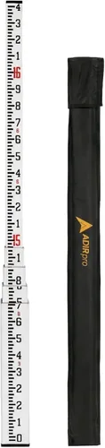 Vista 5 de AdirPro Varilla de fibra de vidrio grado de 25 pies – décimas, varilla de nivelación telescópica rectangular de 6 secciones – Resistente a