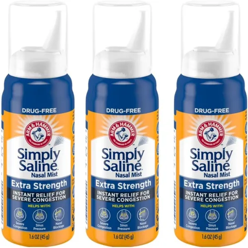 Simply Saline Bruma nasal extra fuerte 1.5 oz (paquete de 3)