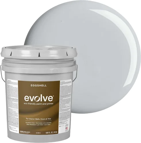 Vista 68 de EVOLVE Pintura e imprimación para interiores, cáscara de huevo (blanco alabastro), 1 galón, cobertura de una capa, excelente oculto, bajo contenido