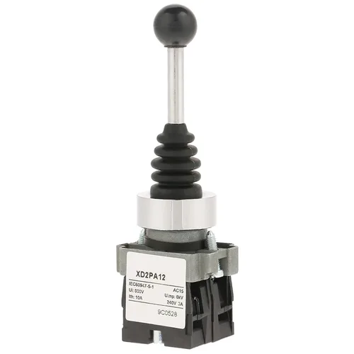 Vista 2 de Interruptor de palanca de mando, 2 posiciones 2NO tipo momentáneo Monolever Locked Joystick Interruptor de reemplazo para XD2PA12