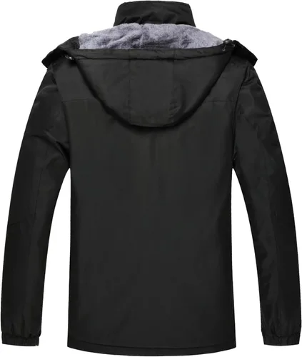 Vista 2 de Keevoom Chaquetas de invierno para hombre, abrigos de nieve para esquí, impermeables, con capucha, impermeables, para snowboard, rompevientos