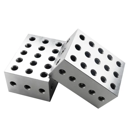 Vista 9 de HFS (R) 1 par de bloques de 123 bloques de maquinista 1-2-3 de ultra precisión .0002 acero endurecido con 23 agujeros