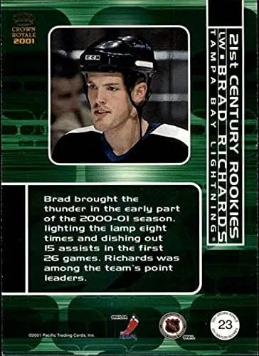 Vista 2 de 2000-01 Crown Royale 21st Century Rookies #23 Brad Richards