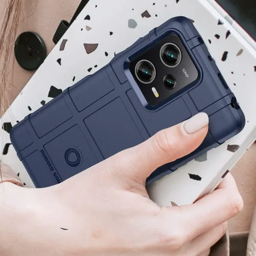 Vista 7 de Funda delgada para Xiaomi Poco X5 Pro/Redmi Note 12 Pro, resistente protección de grado militar a prueba de golpes y cámara, color azul