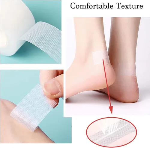 Vista 4 de 2 rollos de cinta de protección para pies, almohadillas adhesivas para el cuidado de los pies, cinta invisible de tacón alto, cojín de talón