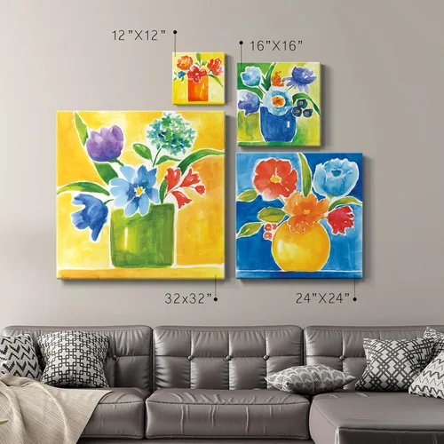 Vista 78 de Wexford Home Colección de primavera de jardín de campo francés, colección de primavera, juego de 4 paneles para decoración de pared de oficina