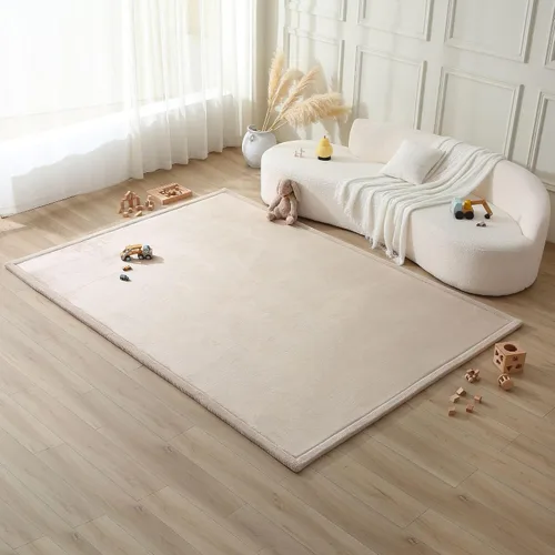 Hakuna Matte - Alfombra de juego prémium para bebé de terciopelo coral ultrasuave con espuma viscoelástica, antideslizante, resistente al agua, no
