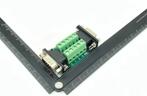 Vista 2 de DB9 Breakout Board Adapter 2-Pack – DB9 macho y hembra a terminal conector para señales serie RS232/RS485/CAN/RS422, 9 pines D-Sub a tornillo módulo