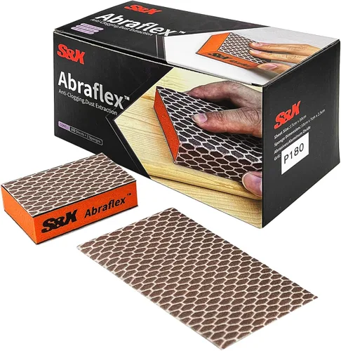 Vista 15 de S&X Juego de 6 esponjas de lija intercambiables con gancho y bucle, 6 granos surtidos, húmedo y seco, antiobstrucción, duradero (6)