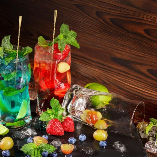 Vista 5 de Boao 4 cucharas de cóctel, cucharas agitadoras, mango largo, acero inoxidable, patrón en espiral, herramienta mezcladora de cóctel, 12 pulgadas