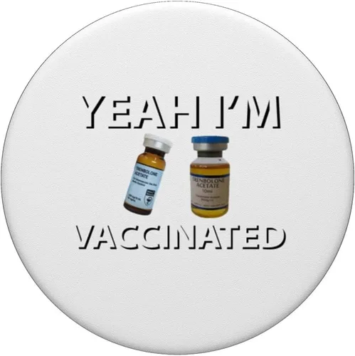 Vista 3 de Culturismo Vacunado Trenbolone Divertido Tren Lover Gym Jim PopSockets Intercambiable PopGrip