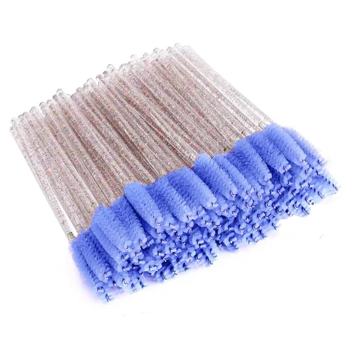 Vista 9 de BTYMS 100 piezas desechables de pestañas carretes aplicador de rímel aplicador de pestañas varita pestañas cepillo cejas carrete para extensión