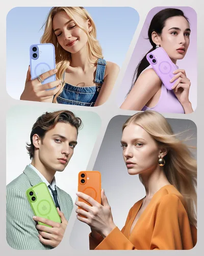 Vista 1325 de TOCOL Funda para iPhone 11, compatible con Magsafe, protección completa de cámara, imanes integrados, protección contra caídas, funda translúcida