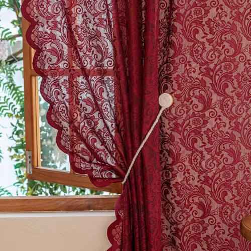 Vista 53 de ALIGOGO Cortinas de color verde menta para dormitorio - Cortinas de encaje traslúcidas de color aguamarina para niña de 63 pulgadas de largo
