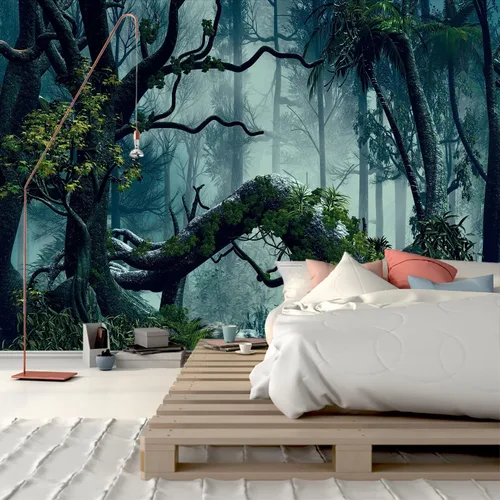 Vista 16 de Mural de pared 3D Ocean Beach, paisaje tropical, papel tapiz autoadhesivo extraíble para sala de estar, dormitorio, decoración de pared, 59 pulgadas