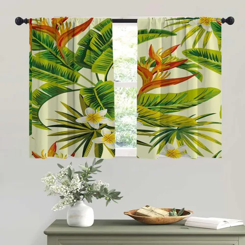 Vista 2 de WHYATT Cortinas florales para habitacion retro vintage cortina para cuarto cortinas opacas puerta corredera de cristal 85 pulgadas de ancho por 85