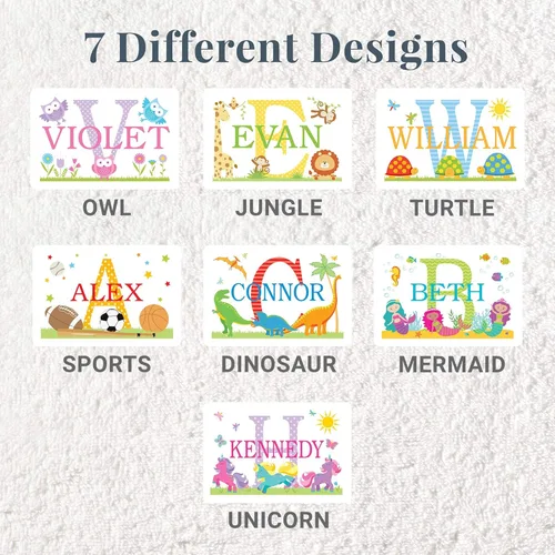 Vista 8 de Let's Make Memories Taburete personalizado My Own Name Step Stool - Taburete para niños - Madera resistente - Pintura no tóxica, sellador - Diseño