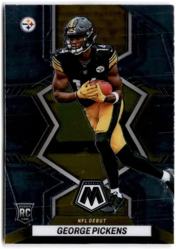 Vista 3 de Panini Mosaic #282 George Pickens RC Rookie NFL Debut Pittsburgh Steelers 2022