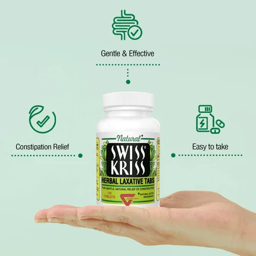 Vista 6 de Swiss Kriss Tabletas laxantes herbales 120 ea
