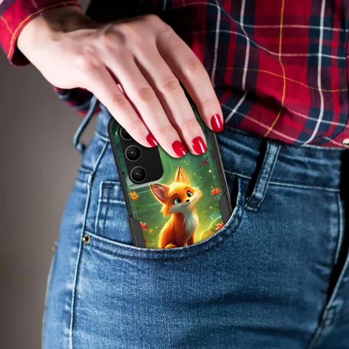 Vista 116 de Funda para Galaxy A14 5G, resistente de doble capa híbrida de policarbonato duro, goma suave, a prueba de golpes, funda protectora resistente