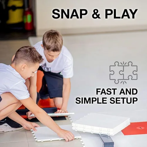 Vista 3 de Hockey Revolution My Puzzle Durable Flooring Tiles - Slick Interlocking Training Surface for Stickhandling, Shooting, Passing - Build Your Own