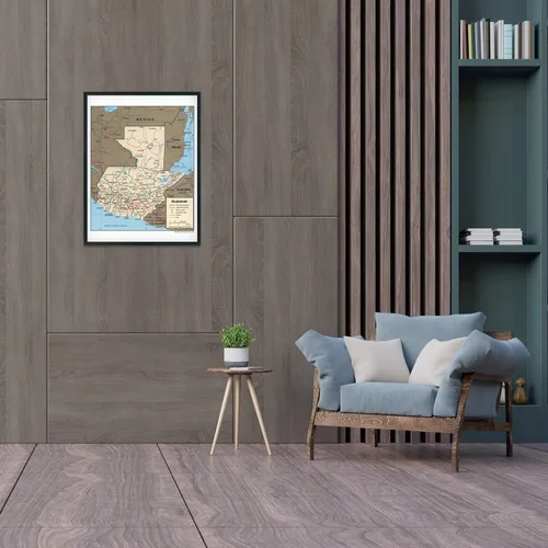 Vista 5 de HISTORIX Póster de mapa de Guatemala - Mapa de Guatemala - Tamaño: 18 x 24 pulgadas - Póster de Guatemala - Decoración de pared de Guatemala - Arte