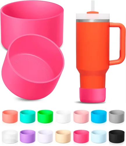 Vista 20 de KTKUDY 2 Piezas Botas de Silicona para Stanley Quencher Tumbler H2.0 de 30 oz 40 oz e IceFlow de 20 oz 30 oz y Diseñado para Botella de Agua Hydro