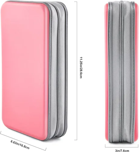 Vista 30 de Caja de CD Billetera, 80 Capacidad DVD VCD Medios Blu-ray Caso Cartera Titular Organizador de Almacenamiento (Plata)