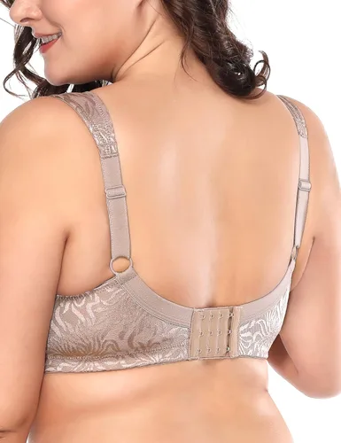 Vista 4 de Deyllo Women's Full Coverage Plus Size Comfort Minimizer Bra Wirefree Non Padded