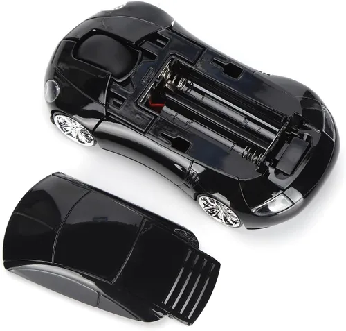 Vista 4 de ASHATA Ratón inalámbrico de 2.4G, lindo ratón para automóvil con receptor USB, ratones ópticos de 1600 DPI para PC, computadora portátil, tableta