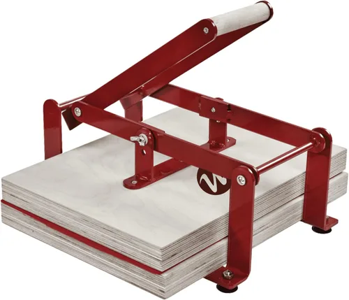 Vista 6 de WoodLinoPress Prensa de impresión de bloques de lino a mano, prensa de linóleo, rojo-a3