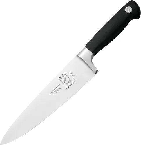 Vista 21 de Cuchillo para carne forjado Mercer Culinary Genesis de 10 pulgadas, Cuchillo rígido, forjado para deshuesar, 15,24 cm, 6", Acero/negro