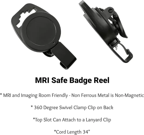 Stingray Badge Reel, Retractable Pediatric Nurse ID Holder, Manta Ray Name Tag Clip (MRI safe)