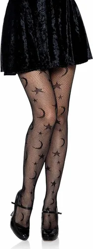 Vista 18 de Leg Avenue Women's Dark Alternative Fishnet Tights multicolor/fantasía (Barbed Wire)