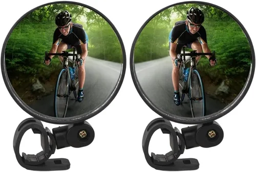 1 par de 3.1 pulgadas de diámetro espejo retrovisor ajustable ángulo redondo universal espejo retrovisor para silla de ruedas Scooter