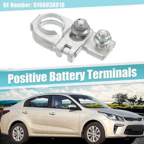 Vista 2 de X AUTOHAUX Terminal de batería positivo 919803X010 Terminal de cable de batería para Hyundai Accent 2015-2017 para Kia Rio 2016-2020