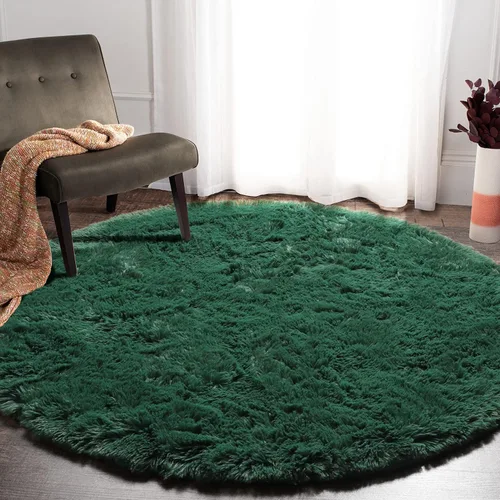 Vista 18 de ONASAR - Alfombra redonda rosa claro de 2 pies, esponjosa, lavable, tapete de gato o perro, suave, afelpada, peluda, tapete circular para dormitorio